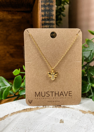 Donley Tiny Bee Charm Necklace