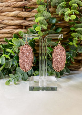 Druzy Stone Dangle Earrings