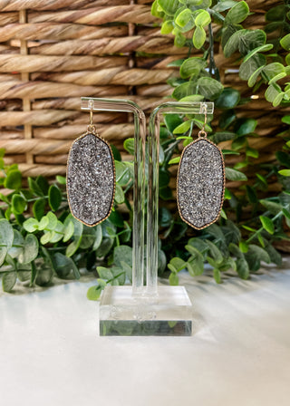 Druzy Stone Dangle Earrings