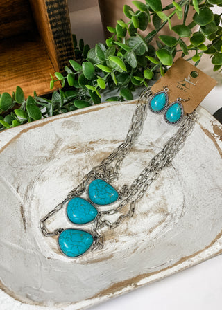 Ector Triple Layer Turquoise Necklace