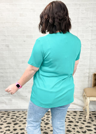 Emerald Boyfriend Baby Rib Henley Top