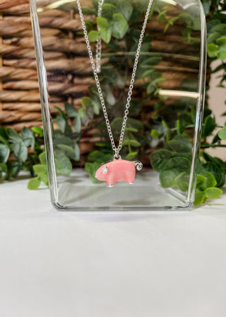 Epoxy Pig Necklace