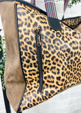 Extra Large Leopard Print Conceal Carry Tote
