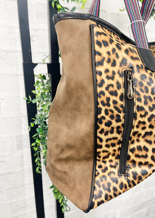 Extra Large Leopard Print Conceal Carry Tote