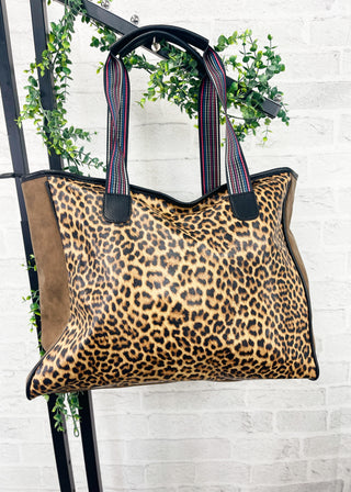 Extra Large Leopard Print Conceal Carry Tote