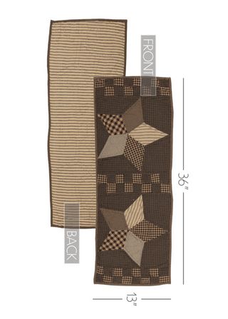 Farmhouse Star Quilted Table Runner