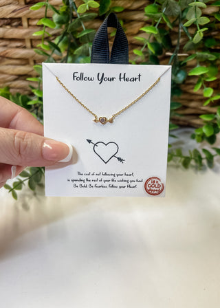 Follow Your Heart Arrow Necklace