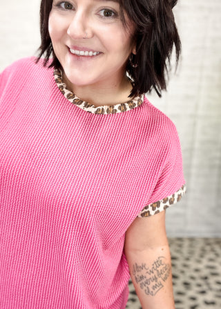 Fuchsia Have It Your Way Animal Print Trim Set