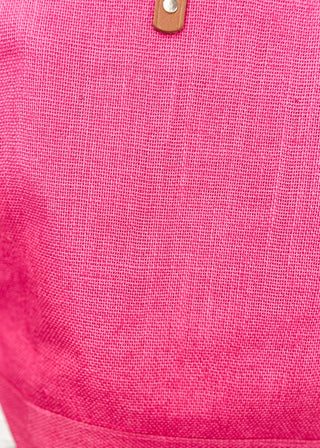 Fuchsia Jute Tote Bag