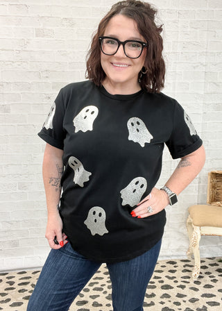 Glitter Ghost Halloween T-Shirt