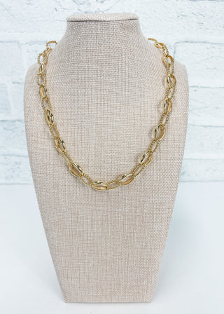 Gold Plated Charm-Ready Link Necklace