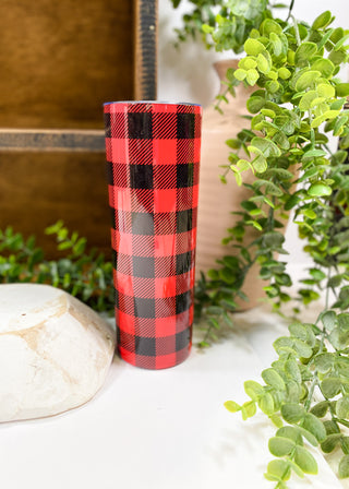 Hansford Red Buffalo Print 20oz Tumbler - ALL SALES FINAL -