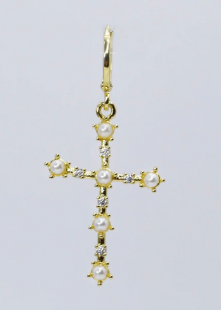 TJ-221 Harper Pearl Cross Charm