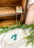 Hays Faux Turquoise Squash Blossom Necklace
