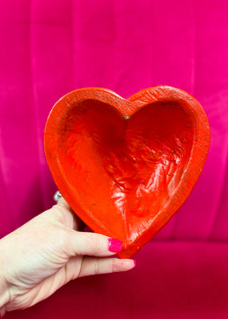 Heart Wooden Dough Bowls