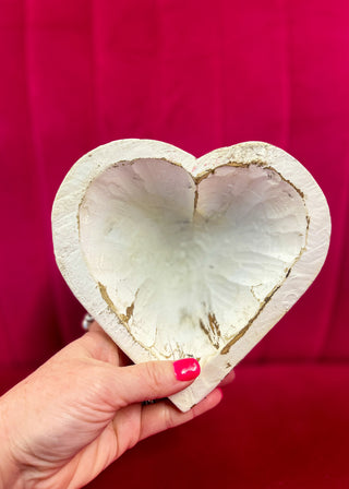 Heart Wooden Dough Bowls