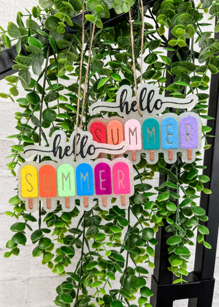 Hello Summer Popsicle Car Freshie - Summer Sangria