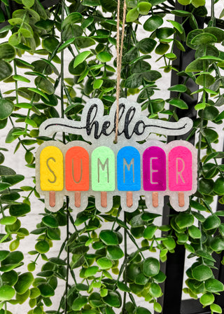 Hello Summer Popsicle Car Freshie - Summer Sangria
