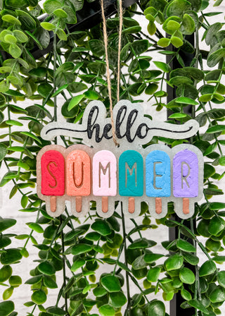 Hello Summer Popsicle Car Freshie - Summer Sangria
