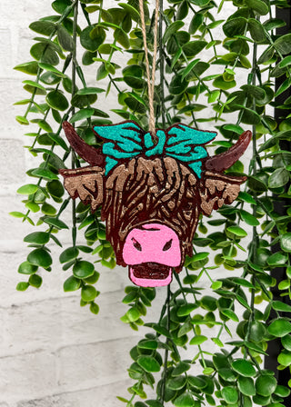 Highland Cow Car Freshie - Sweet Grace