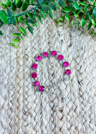 Hot Pink Radiance Chain Bracelet