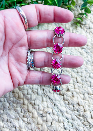 Hot Pink Radiance Chain Bracelet