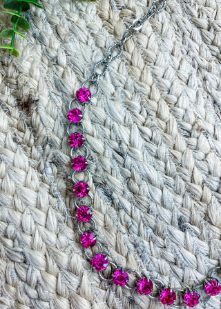 Hot Pink Radiance Chain Necklace