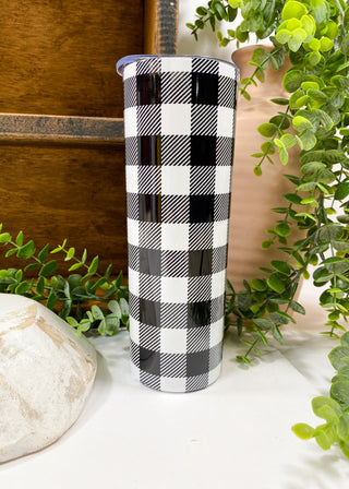 Jasper White Buffalo Print 20oz Tumbler - ALL SALES FINAL -