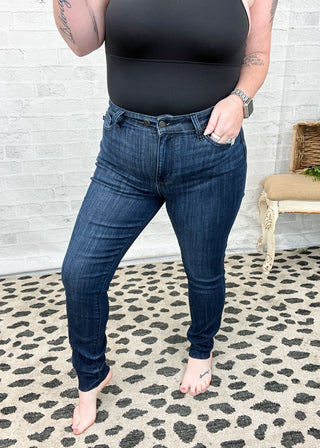 Judy Blue Raw Hem Skinny Jeans - JB82628