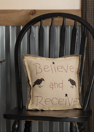 Kettle Grove Believe and Receive Pillow - 12x12