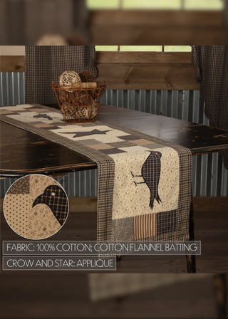 Kettle Grove Crow and Star Table Runner