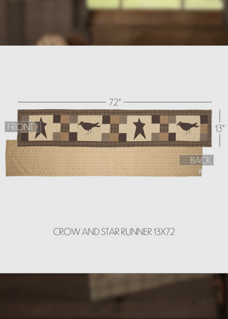 Kettle Grove Crow and Star Table Runner