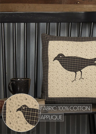 Kettle Grove Pillow Crow - 16x16