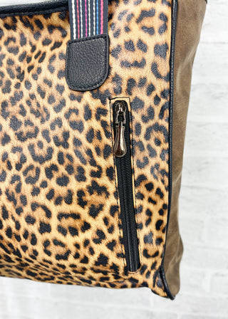 Large Leopard Print Conceal Carry Tote
