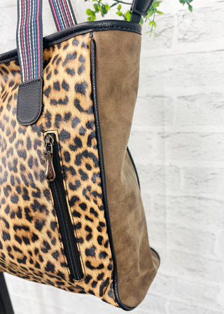 Large Leopard Print Conceal Carry Tote