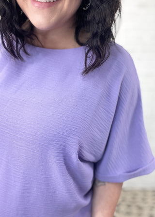 Lavender Woven Airflow Top & Shorts Set | S-XL