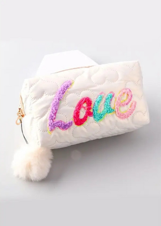 Love Quilted Box Cosmetic Bag