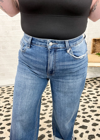Lovervet Upstate Cuffed Wide Leg Jeans - LV1530