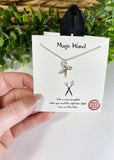 Magic Wand Dainty Scissor Necklace