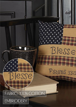 Patriotic Patch Pillow Blessed