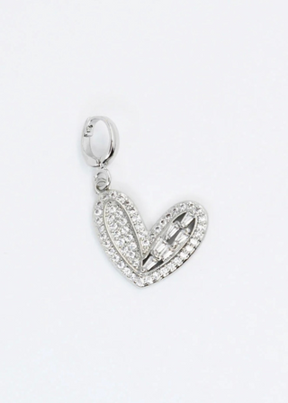 TJ-54 Pave Silver Heart Charm