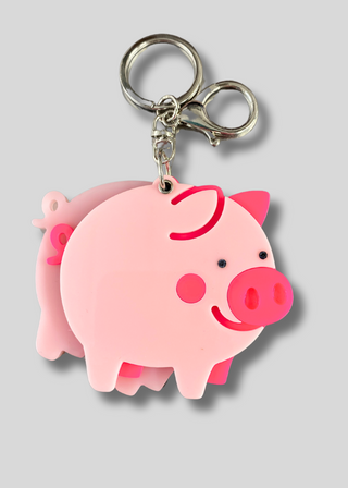 Pink Pig Acrylic Keychain