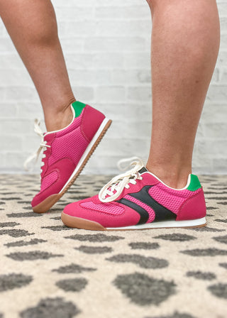 Pink Power Mesh Sneakers