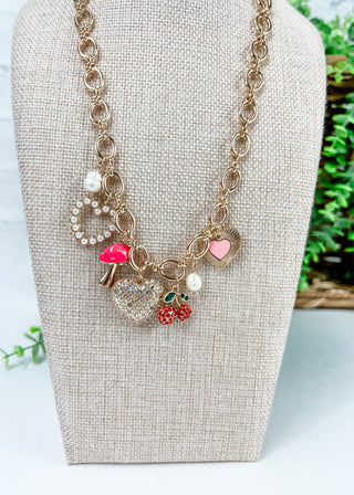 Playful Charms Gold Chain Necklace