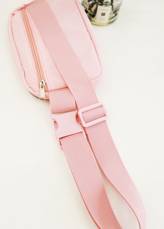 "Pop of Pink" Adjustable Crossbody Belt Bag