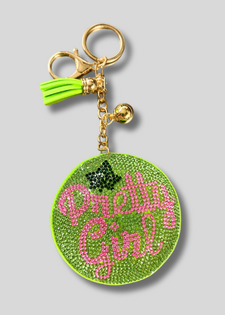 Pretty Girl Rhinestone Keychain