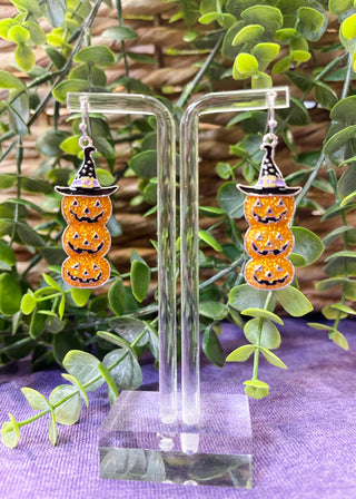 Pumpkin Epoxy Earrings