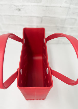 Red Rubber Jelly Tote Bag