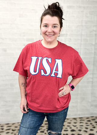 Red USA Graphic T-Shirt