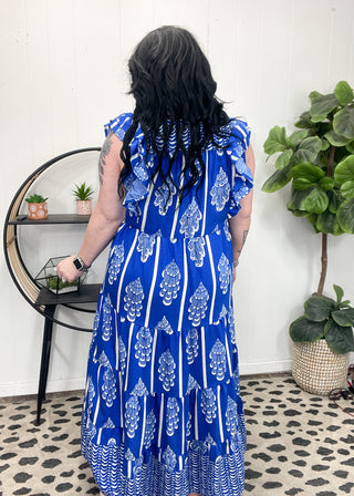 Sapphire Breeze Tiered Dress | S-2X